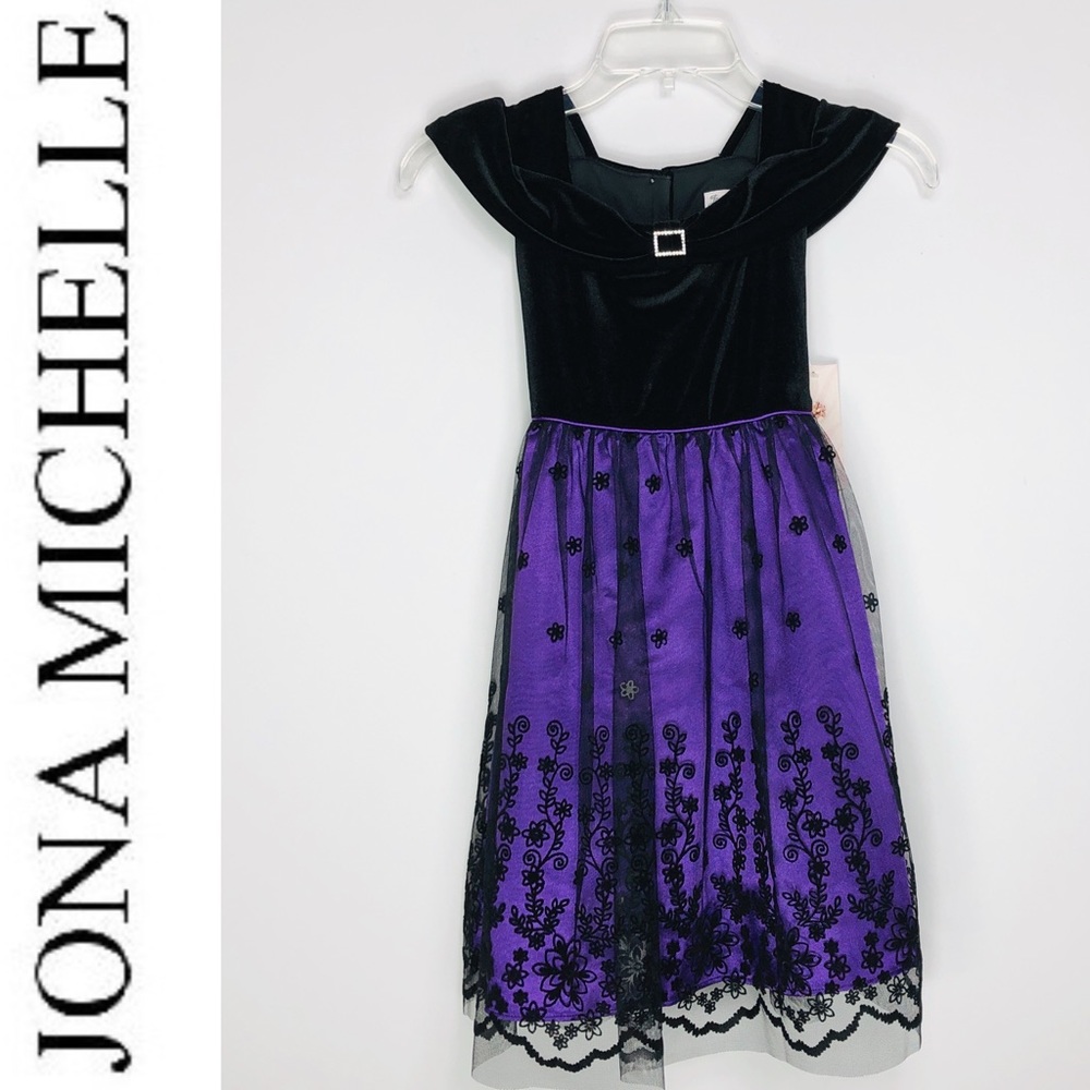 NWT Jona Michelle Dress Satin top and Lace Skirt